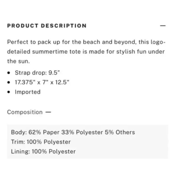 Victoria’s Secret straw tote NWT - Picture 2 of 2